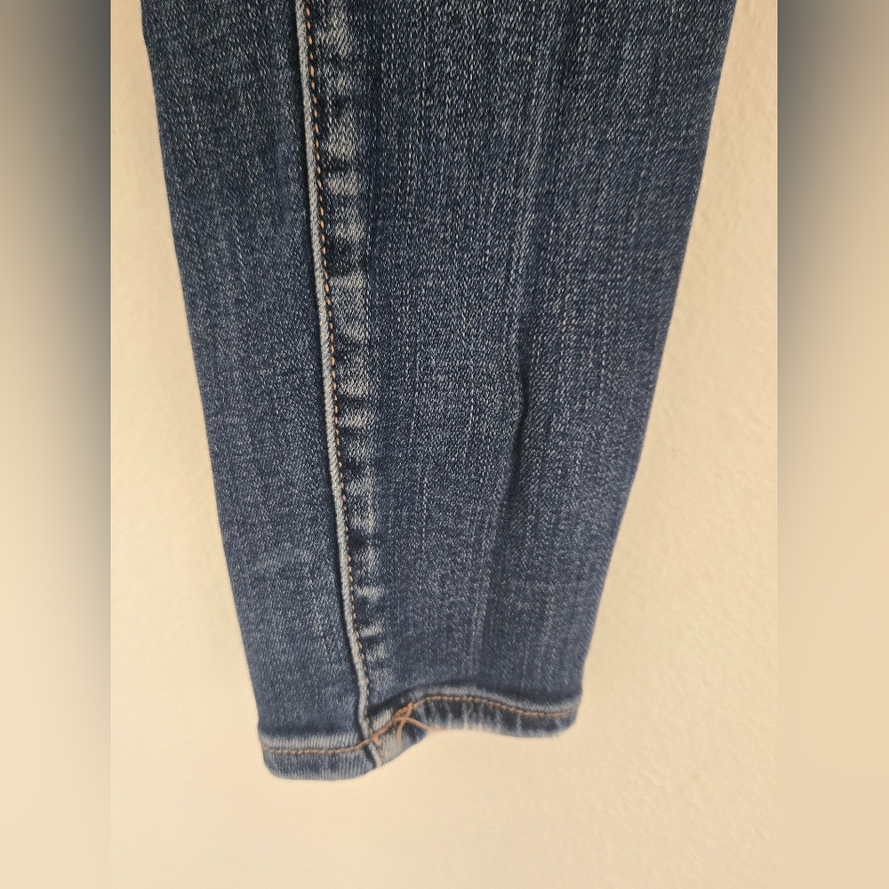 American Eagle Distressed Skinny Jeans Size 8 Button Fly Destroyed Denim - Picture 8 of 13